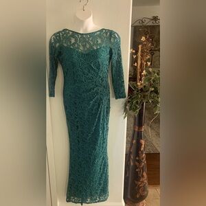 Green Sparkling Lace Dress